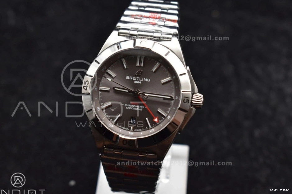 Chronomat Breitling Automatic 529 SoftTouch 1:1 Grey SS Dial 40mm Factory A on Bracelet Best BLS Edition GMT 0226